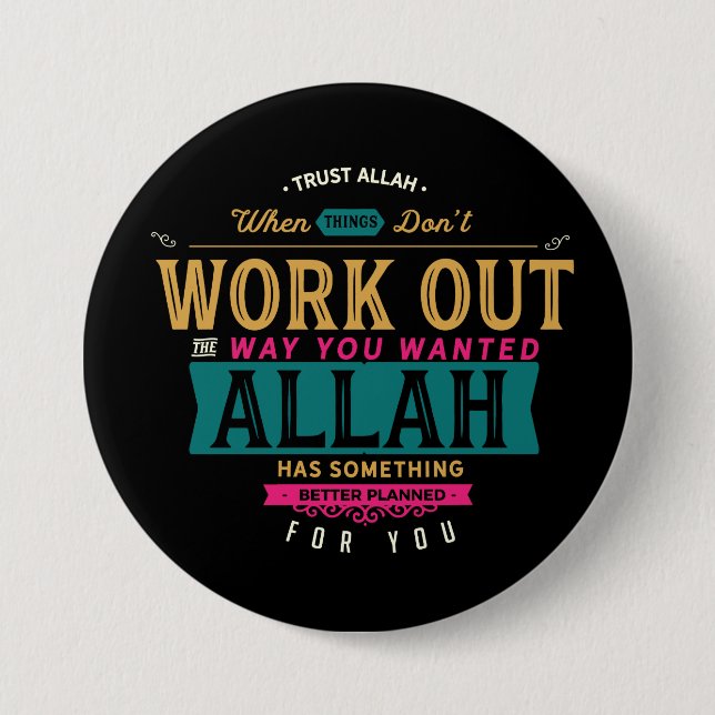 Trust Allah Button (Front)