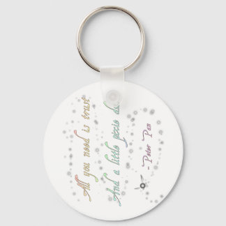 Trust and Pixie Dust Vertical Keychain