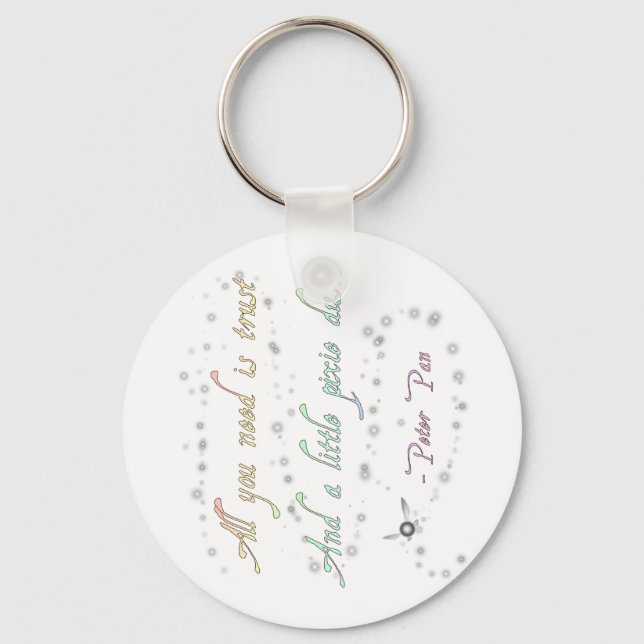Trust and Pixie Dust Vertical Keychain (Front)