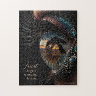 Trust Begins Where Fear Lets Go Gothic Eye Puzzle