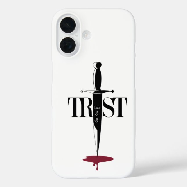 Trust Cuts Deep: Minimalist Dagger Art Case-Mate iPhone Case (Back)