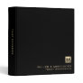 Trust Documents Binder Black with Gold Initial