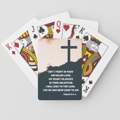 Trust God And Sing To Him Psalm Bible Verse Poker Cards