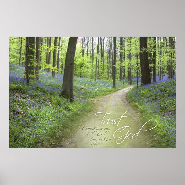 TRUST GOD - Christian Religious Poster Wall Art (Front)