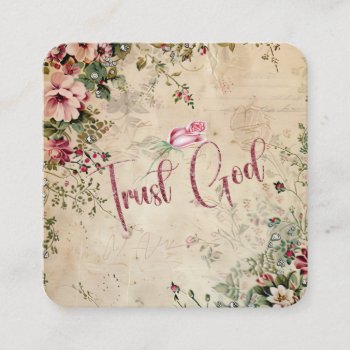 Trust God Enclosure Card by Christian_Quote at Zazzle