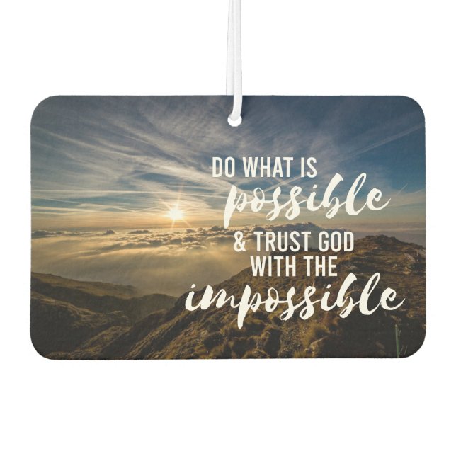 Trust God Inspiring Christian Air Freshener (Front)