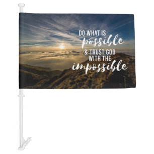 Trust God Inspiring Christian Car Flag