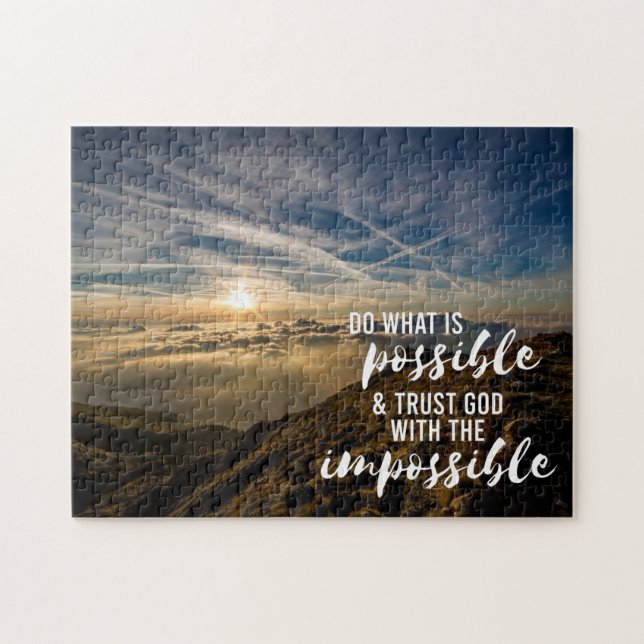Trust God Inspiring Christian Jigsaw Puzzle (Horizontal)