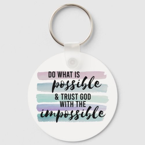 Trust God Inspiring Christian Keychain