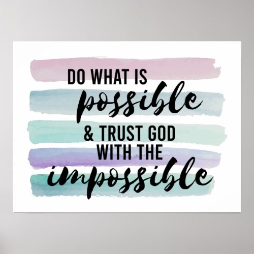 Trust God Inspiring Christian Poster