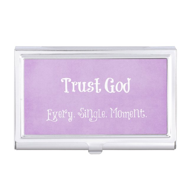Trust God Quote Case For Business Cards (Front)
