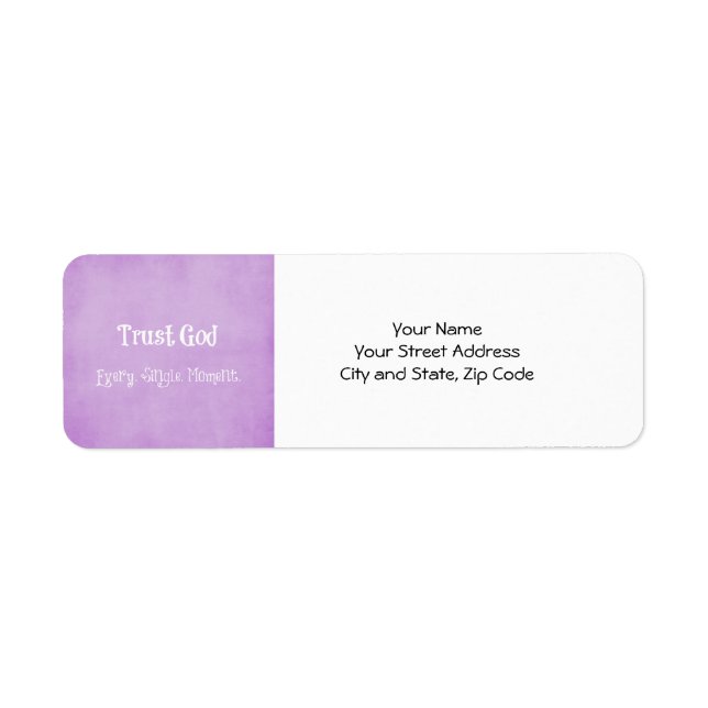 Trust God Quote Label (Front)