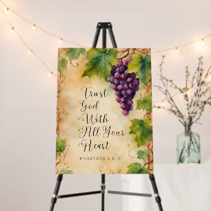 Trust God With All Your Heart Proverbs 3:5-6 Foam Board