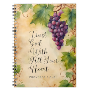 Trust God With All Your Heart Proverbs 3:5-6 Notebook