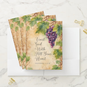 Trust God With All Your Heart Proverbs 3:5-6 Pocket Folder