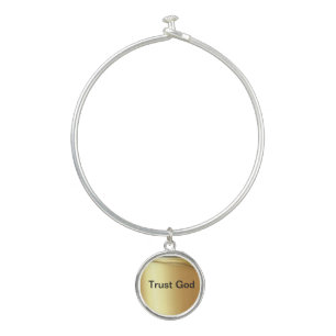 Trust God wrist charm  Bangle Bracelet