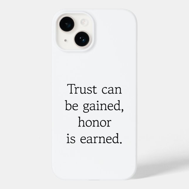 Trust & Honor iPhone Case (Back)