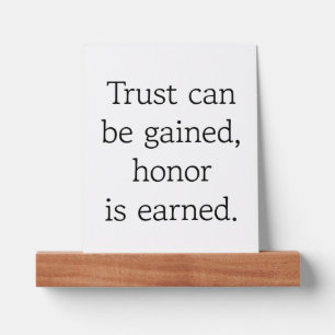 Trust & Honor Picture Ledge