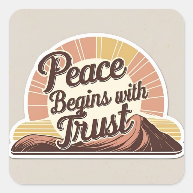  trust in Allah Square Sticker (Front)