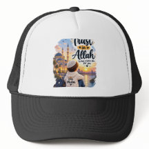 Trust in Allah Trucker Hat - Islamic Faith Cap