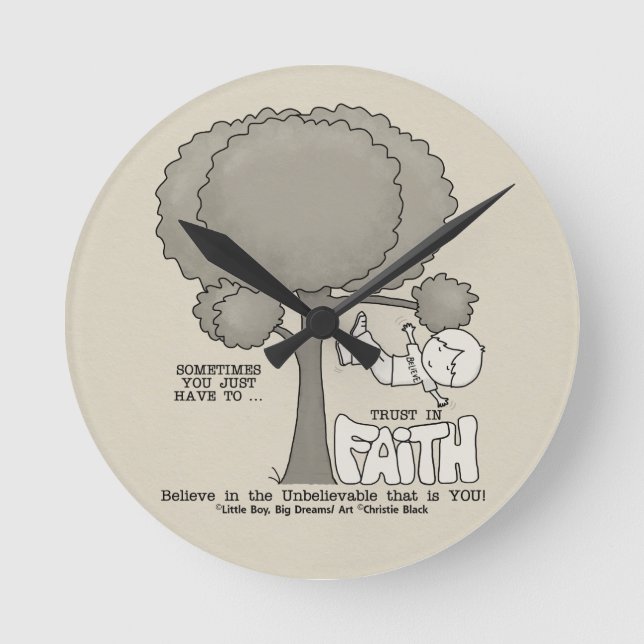 Trust in Faith Round Clock (Front)