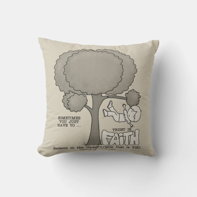 Trust in Faith Throw Pillow (Front)