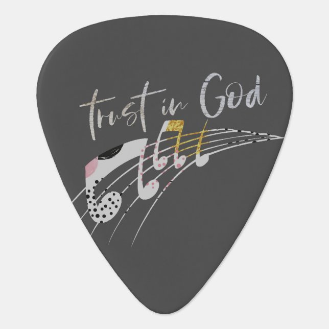 Trust in God Christian  Guitar Pick (Front)