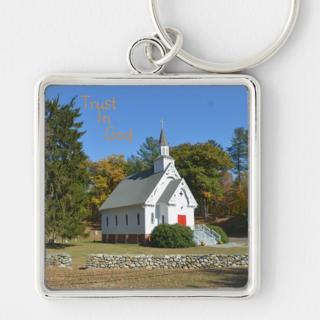 Trust In God Church Keychain (Front)
