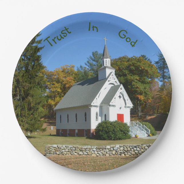 Trust In God Church Paper Plates (Front)