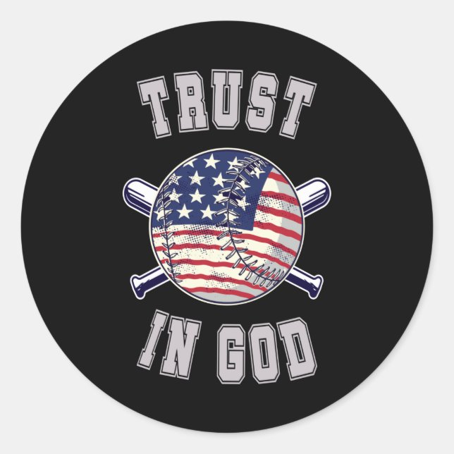 Trust in God Classic Round Sticker (Front)