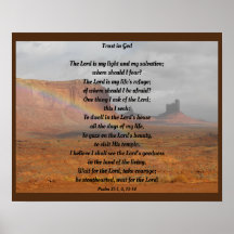 Trust In God Psalm 27 Poster