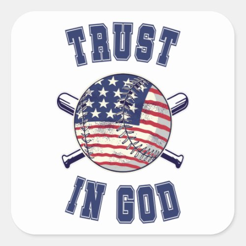 Trust in God Square Sticker