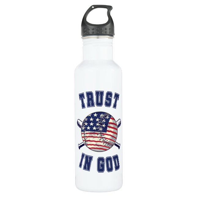 Trust in God Stainless Steel Water Bottle (Front)
