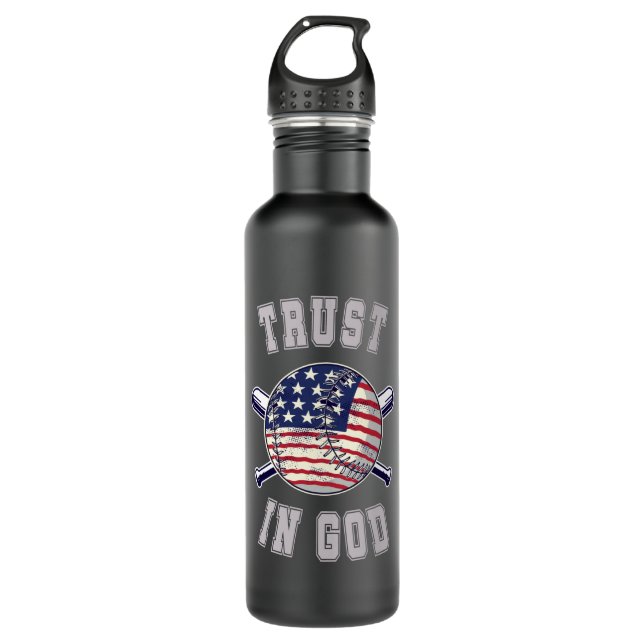 Trust in God Stainless Steel Water Bottle (Front)