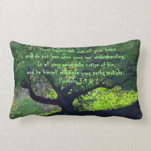 "Trust in Jehovah with all your heart..." Lumbar Pillow
