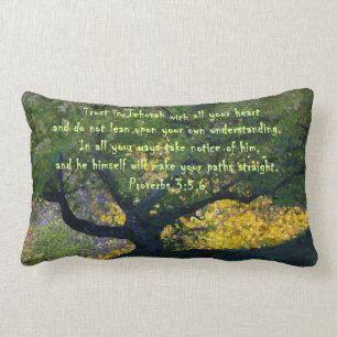 "Trust in Jehovah with all your heart..." Lumbar Pillow