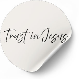 Trust in Jesus – Minimal Christian Sticker 