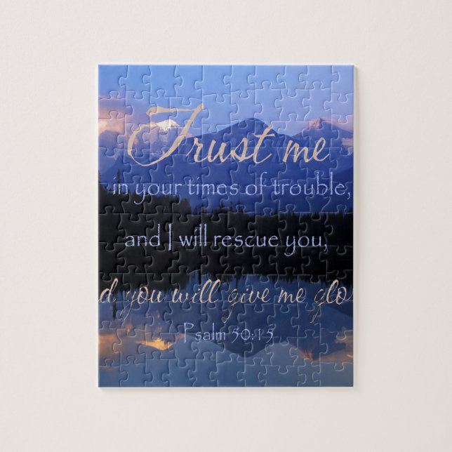Trust in me in times of Trouble Psalms 50:15 Jigsaw Puzzle (Vertical)