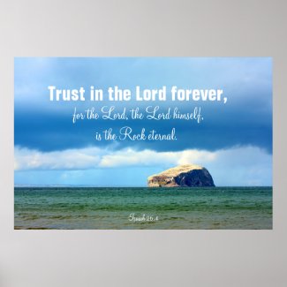 Trust in the Lord, Bass Rock, Scotland Poster