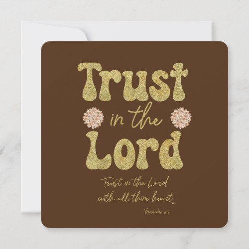 Trust in the Lord Bible Verse