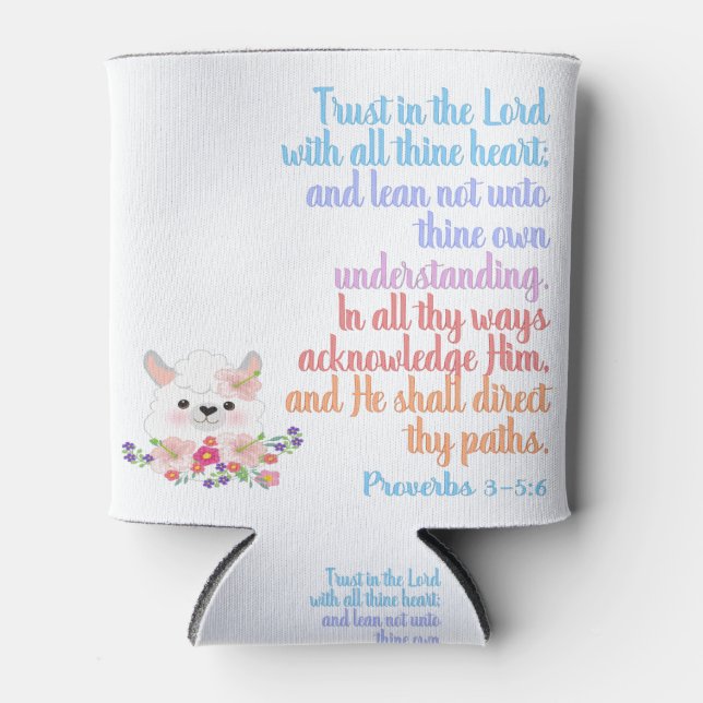 Trust in the Lord Bible Verse Can Cooler (Front)