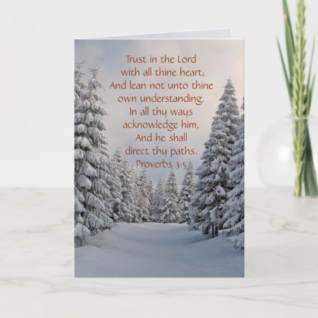 Trust in the Lord Bible Verse Custom Card (Front)
