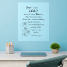 Trust in the Lord Bible Verse Floral