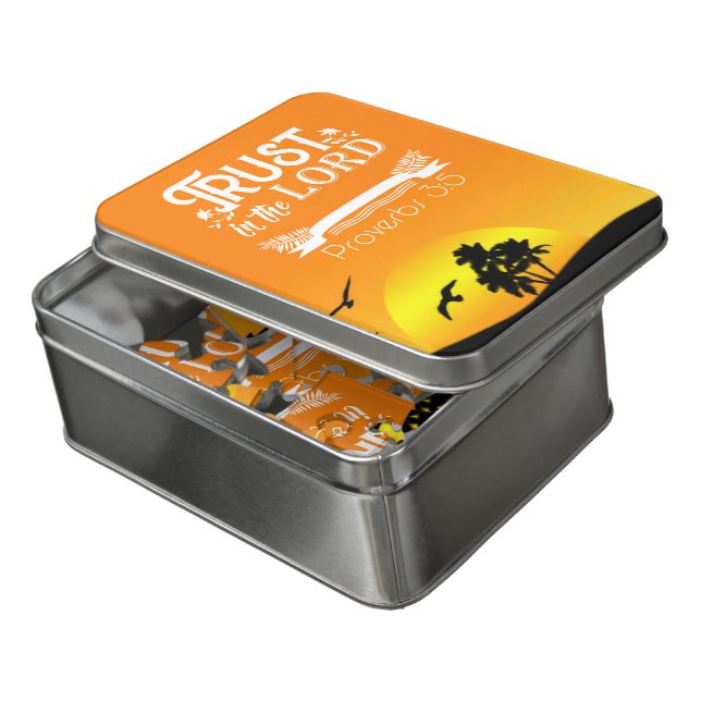 Trust in the Lord Bible Verse Jigsaw Puzzle (Lid Open)