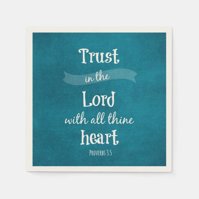 Trust in the Lord Bible Verse Napkins (Front)