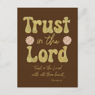 Trust in the Lord Bible Verse Postcard