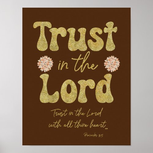 Trust in the Lord Bible Verse Poster