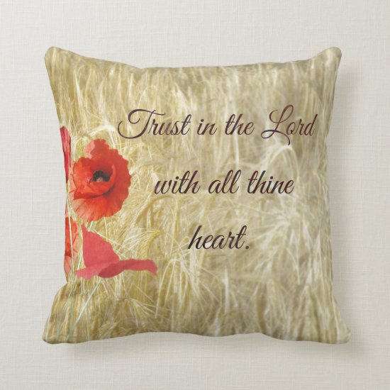 Trust in the Lord Bible Verse Throw Pillow