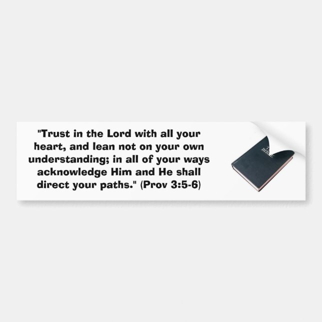 Trust in the Lord Bumper Sticker (Front)