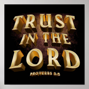 Trust in the Lord – Christian Faith Men & Women Poster